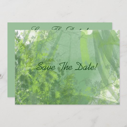 Wasserfarbenwald Save the Date (Vorne/Hinten)