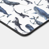 Wasserfarbenwald und Ankermuster 2 Schreibtischunterlage (Ecke)