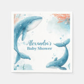 Wasserfarbenwald unter dem Meer Serviette (Vorderseite)