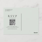 Wasserfarbenwald Waldland Hochzeit QR Code UAWG Postkarte (Rückseite)