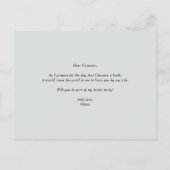 Wasserfarbenwald wird mein Ehrentrick sein Einladungspostkarte (Rückseite)