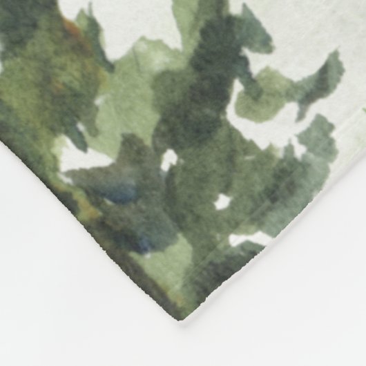 Wasserfarbenwaldbär Personalisiert Junge Fleecedecke (Ecke)