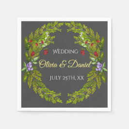 Wasserfarbenwaldbeeren Serviette