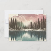 Wasserfarbenwaldhochzeit RSVP Karte (Rückseite)