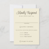 Wasserfarbenwaldhochzeit RSVP Karte (Vorderseite)