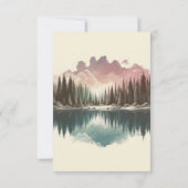 Wasserfarbenwaldhochzeit RSVP Karte (Rückseite)