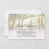 Wasserfarbenwaldland-Gedenkstein Dankeschön Karte (Vorderseite)