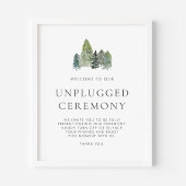 Wasserfarbenwaldländer - Unplugged Wedding Zeremon Poster