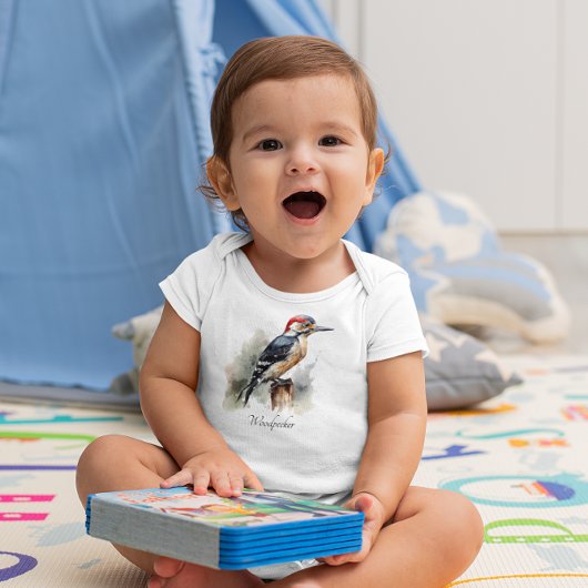 Wasserfarbenwaldspecht Baby Strampler