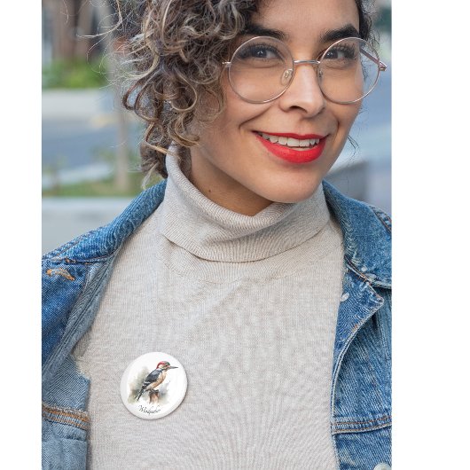 Wasserfarbenwaldspecht Button