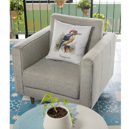 Wasserfarbenwaldspecht Kissen