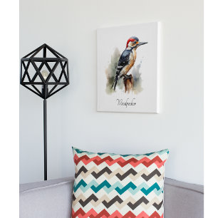 Wasserfarbenwaldspecht Leinwanddruck