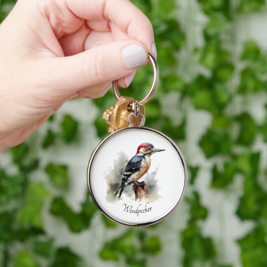 Wasserfarbenwaldspecht Schlüsselanhänger (Hand)