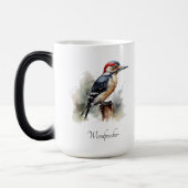 Wasserfarbenwaldspecht Verwandlungstasse (Links)