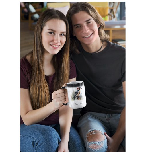 Wasserfarbenwaldspecht Verwandlungstasse