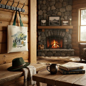 Wasserfarbenwaldszene - individuell anpassbare Tot Tragetasche