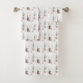 Wasserfarbenwaldtiere Badhandtuch Set (Insitu)