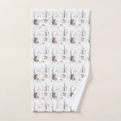 Wasserfarbenwaldtiere Badhandtuch Set (Handtuch)