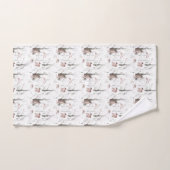 Wasserfarbenwaldtiere Badhandtuch Set (Handtuch)