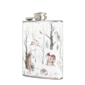 Wasserfarbenwaldtiere Flachmann (Links)