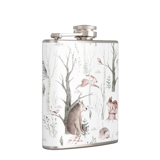 Wasserfarbenwaldtiere Flachmann (Rechts)