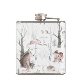 Wasserfarbenwaldtiere Flachmann (Rückseite)