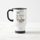 Wasserfarbenwaldtiere Floral Bridesmaid Name Reisebecher (Links)