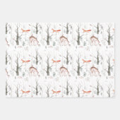Wasserfarbenwaldtiere Geschenkpapier Set (Vorderseite 2)