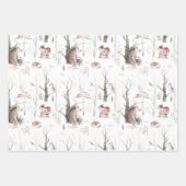 Wasserfarbenwaldtiere Geschenkpapier Set (Vorderseite)