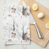 Wasserfarbenwaldtiere Geschirrtuch (Viertel Falte)