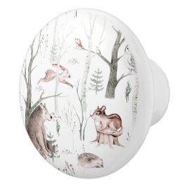 Wasserfarbenwaldtiere Keramikknauf