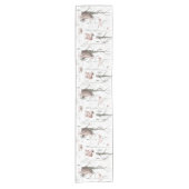 Wasserfarbenwaldtiere Kurzer Tischläufer (Vorderseite)