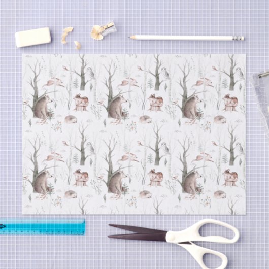 Wasserfarbenwaldtiere Seidenpapier (Handwerk)