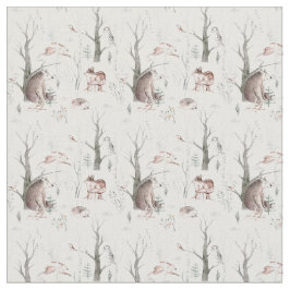 Wasserfarbenwaldtiere Stoff