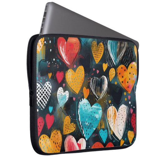 Wasserfarbenwärme - Laptop-Sieb Laptopschutzhülle (Vorne Rechts)