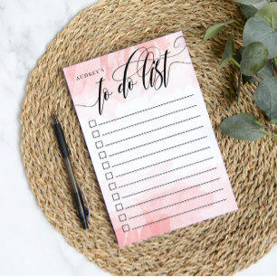 Wasserfarbenwasch - Kalligrafie in einer Liste Post-it Klebezettel