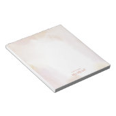 Wasserfarbenwasche | Name des Lehrers Personalisie Notizblock (angewinkelt)