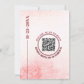 Wasserfarbenwäsche und Zweig Japandi QR Code Hochz Einladung (Rückseite)