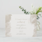 Wasserfarbenwash im Pilz durch die BarefootBride™ Einladung (Stehend Vorderseite)