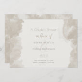 Wasserfarbenwash im Pilz durch die BarefootBride™ Einladung (Vorne/Hinten)