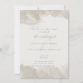 Wasserfarbenwash im Pilz durch die BarefootBride™ Einladung (Vorderseite)