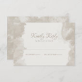 Wasserfarbenwash im Pilz durch die BarefootBride™ RSVP Karte (Vorne/Hinten)