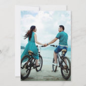 Wasserfarbenwelle | FOTO SAVE THE DATE Einladung (Rückseite)