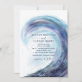 Wasserfarbenwelle | Hochzeit Einladung (Vorderseite)