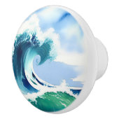 Wasserfarbenwelle Keramikknauf (Rechts)