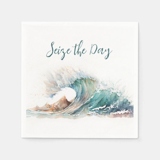 Wasserfarbenwelle Serviette (Vorderseite)