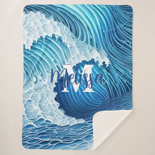 Wasserfarbenwelle Sherpadecke (Vorderseite)