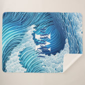 Wasserfarbenwelle Sherpadecke (Vorderseite (Horizontal))