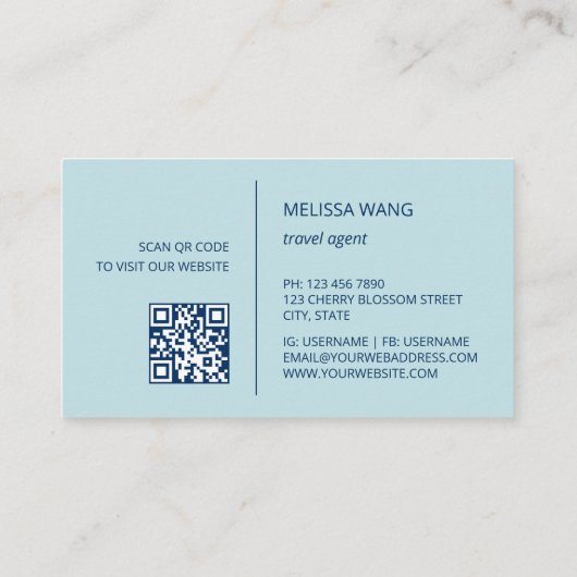 Wasserfarbenwelle Visitenkarte (Rückseite)