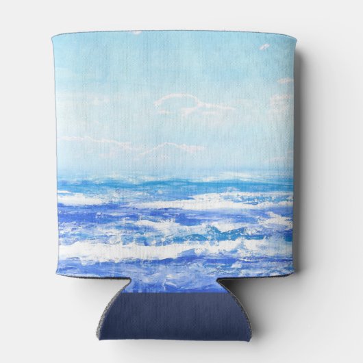 Wasserfarbenwellen Dosenkühler (Rückseite)